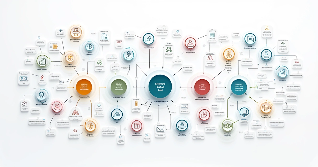 Mapa da jornada de compra B2B destacando estágios e pontos de contato digitais 