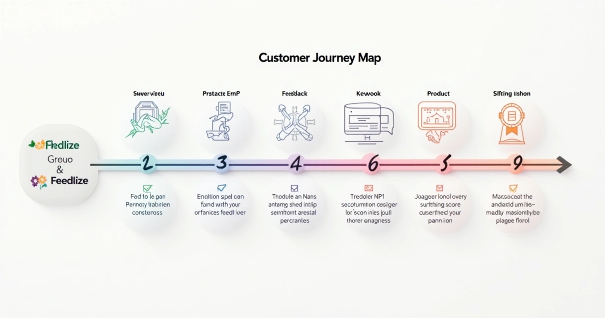 Mapa conceitual da jornada do cliente destacando pontos de feedback