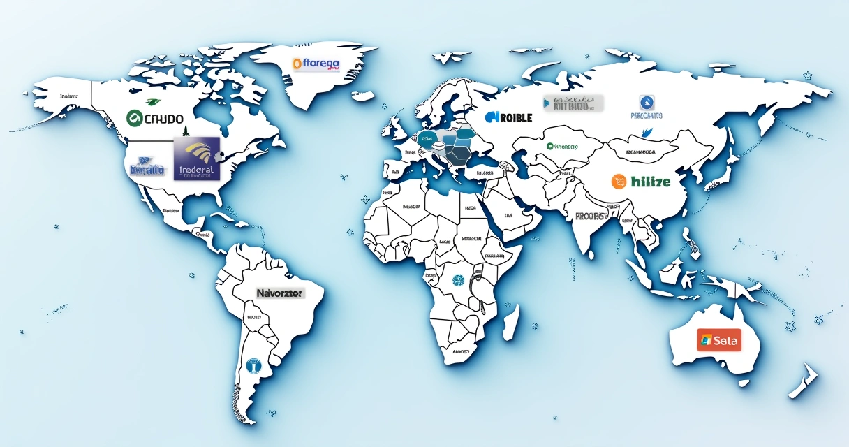 Mapa ilustrando provedores de IA em marketing odontológico no Brasil em 2026 