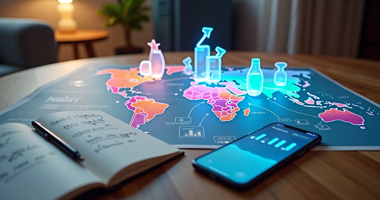 Mapa estilizado com ícones de programas de fidelidade conectando destinos aéreos 