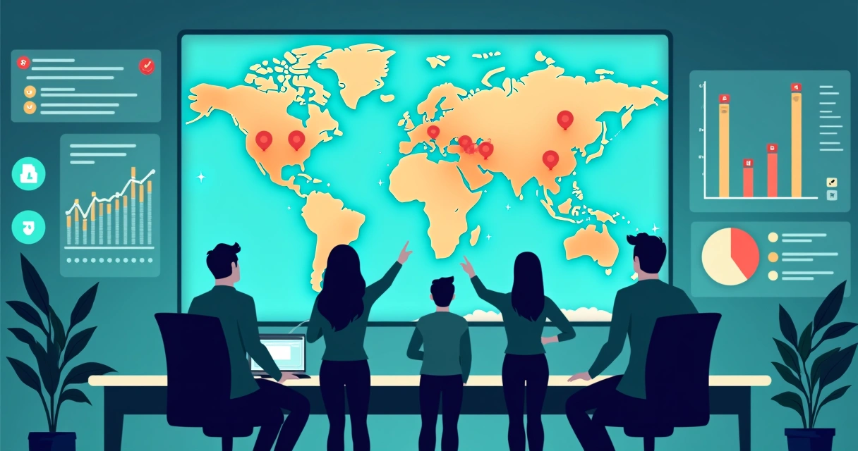 Mapa digital com localizações de fake news em redes sociais 