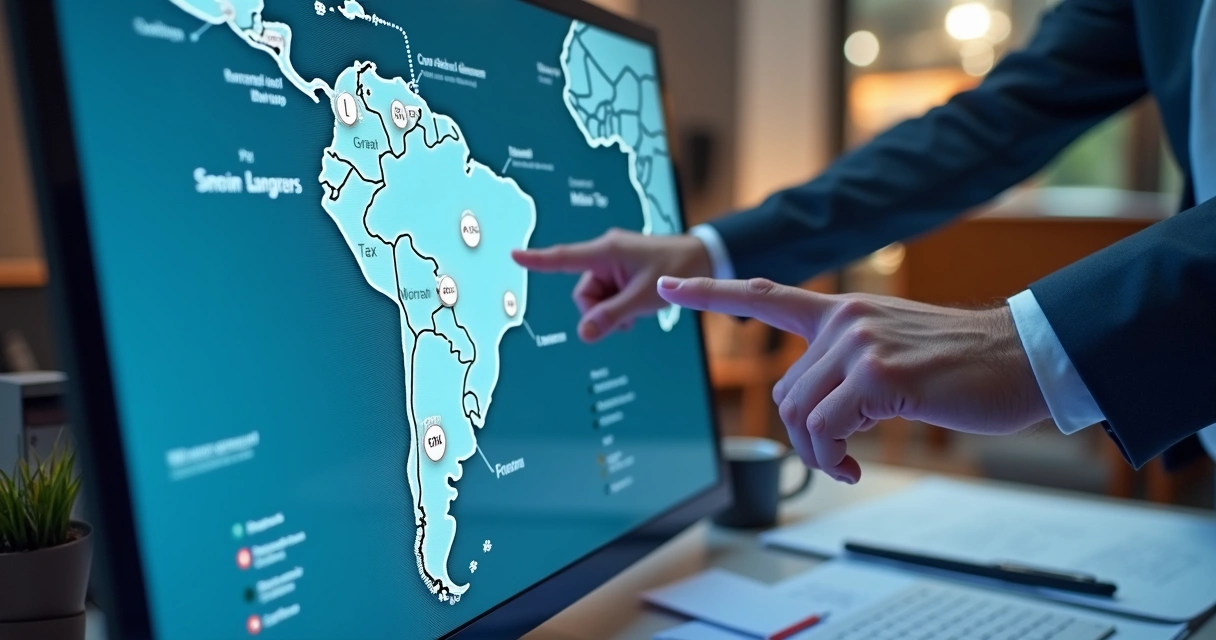Mapa do Brasil com rotas fiscais entre estados