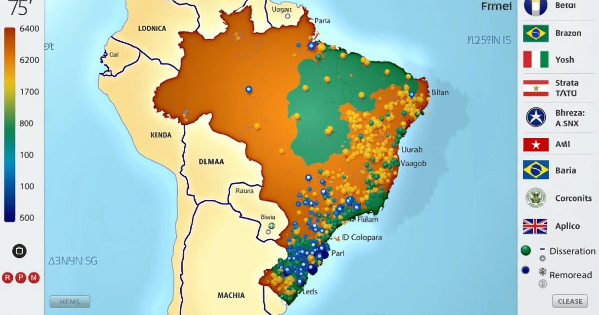 Mapa destacando segmentos B2B e oportunidades 