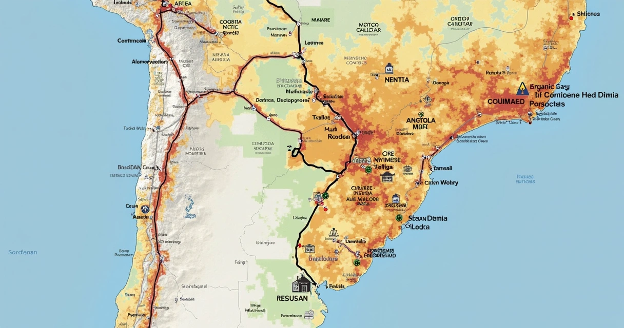 Mapa com distribuição de obras e oportunidades no Brasil 