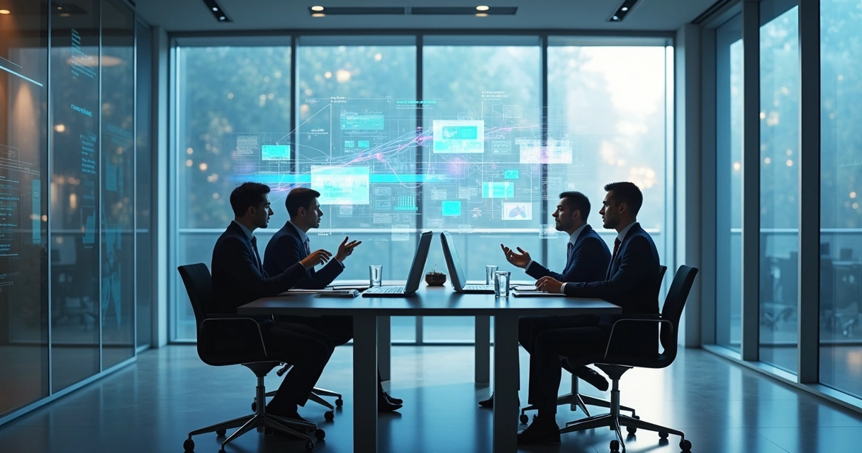 Diagrama mostrando níveis de influência em decisão empresarial, incluindo autoridade, influenciador e usuário final.