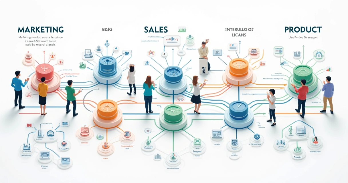 Mapa de processos de vendas B2B com integração de áreas