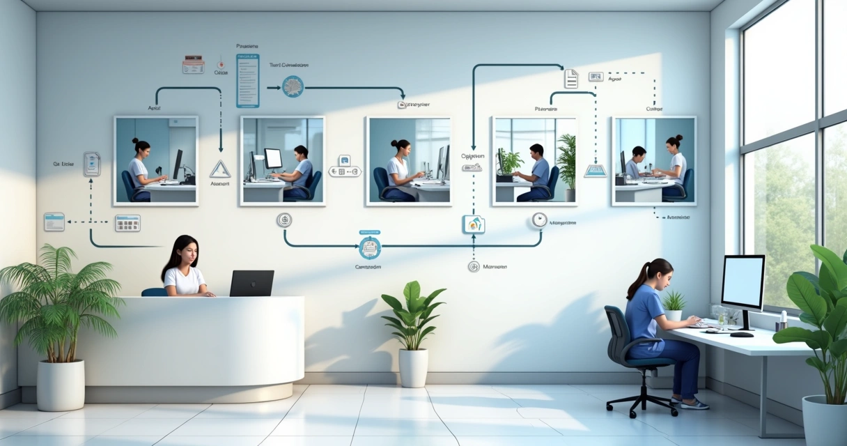Fluxograma de processos em uma clínica odontológica