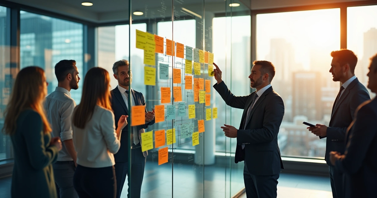Mapa visual de processos em empresa 