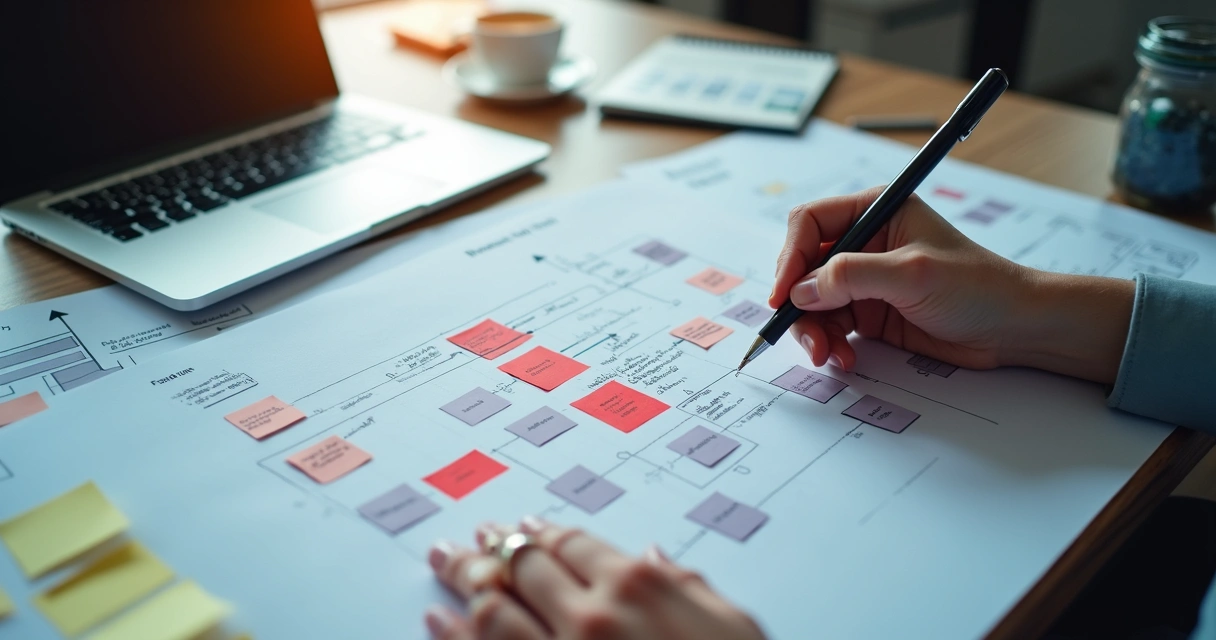 Mapa visual indicando gargalos operacionais 