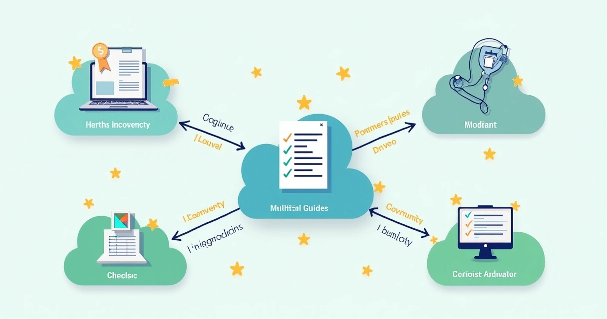 Mapa mental de processos de integração médica 