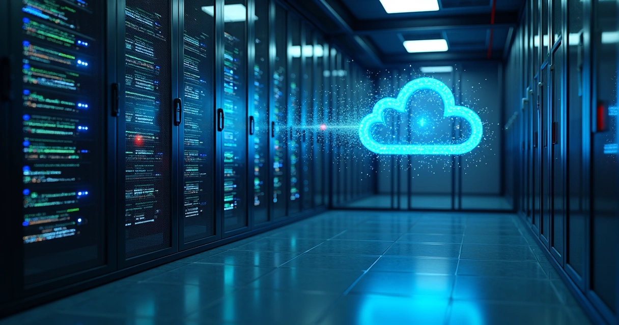 Mapa de rede com dados saindo do servidor 