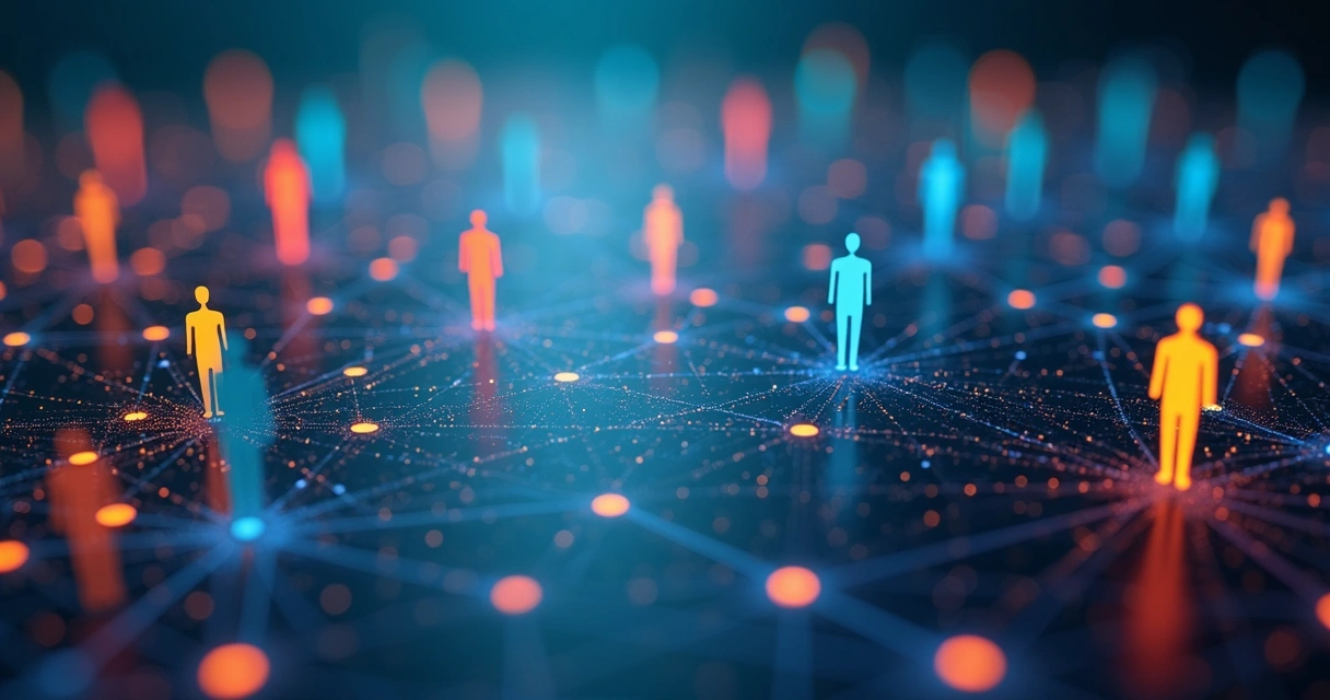 Mapa visual de conexiones humanas y nodos de influencia