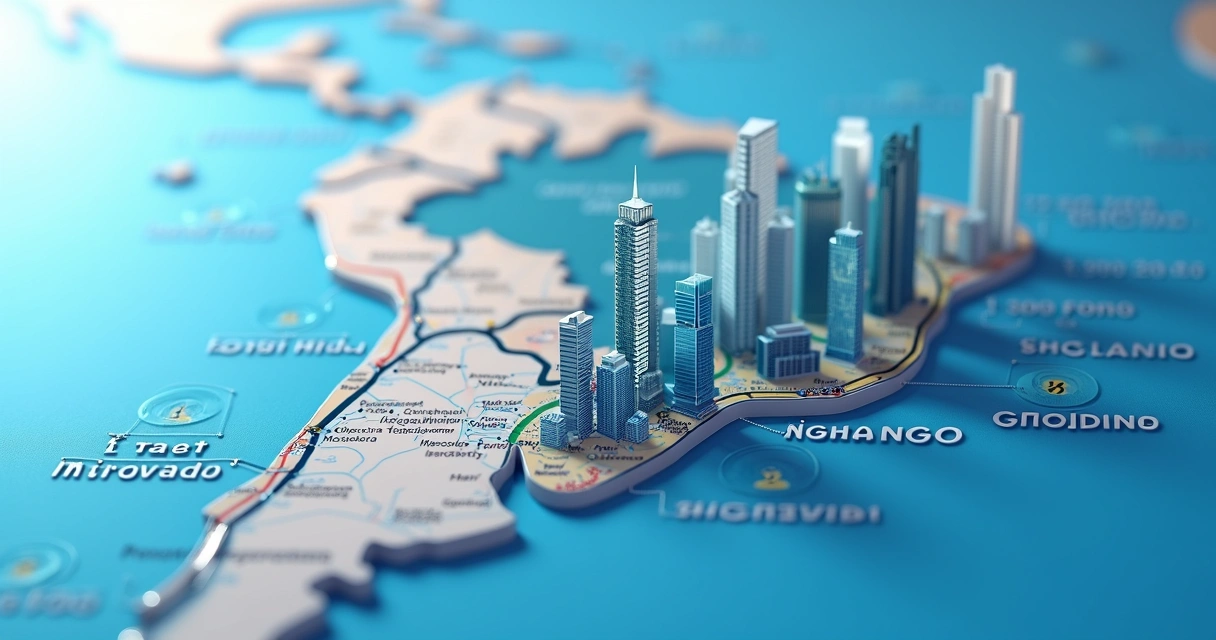 Mapa com rentabilidade de imóveis em diferentes cidades do Brasil