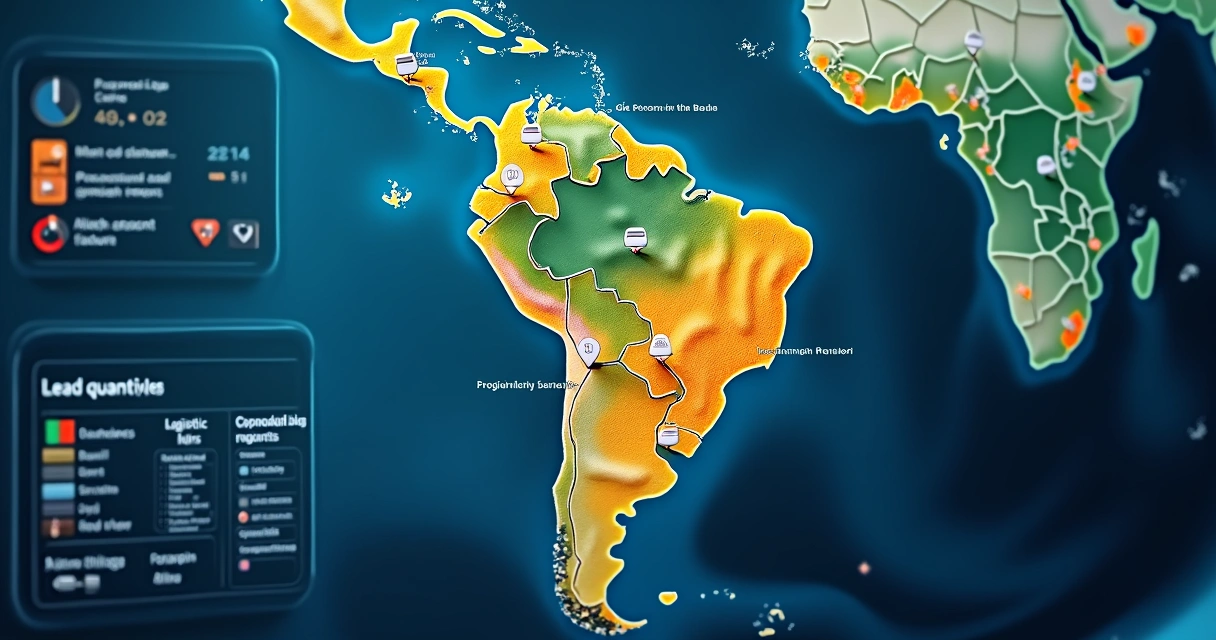 Mapa ilustrativo de segmentação industrial por regiões
