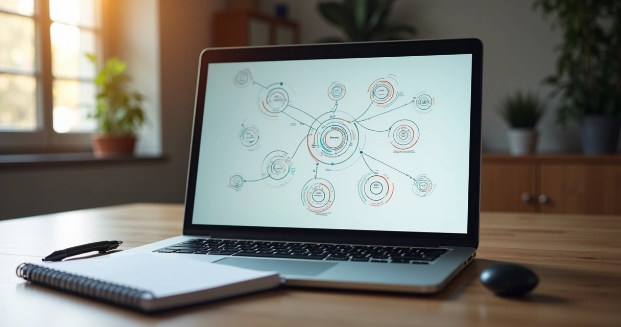 Tela com mapa sistêmico digital em supervisão online 