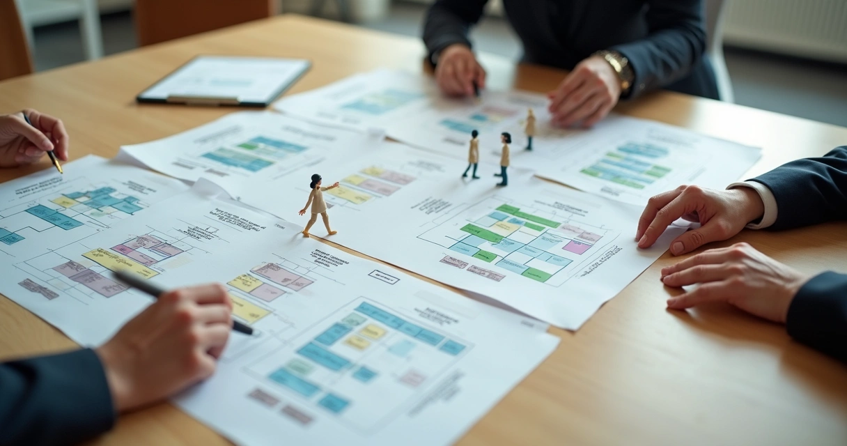 Representação visual de relações sistêmicas em empresa