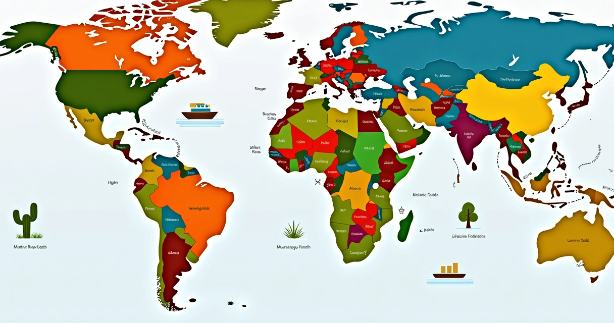 Mapa ilustrado com universidades espalhadas pelo Brasil