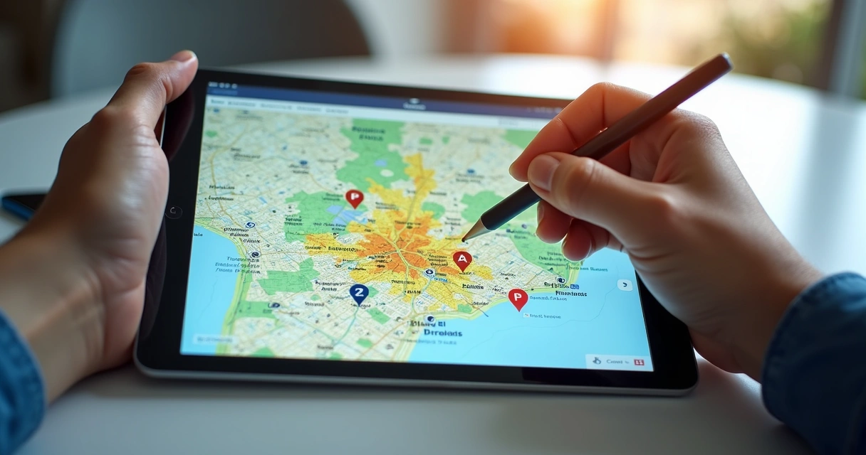 Tela de mapa interativo mostrando zoneamento urbano em Pelotas com dados de imóveis 