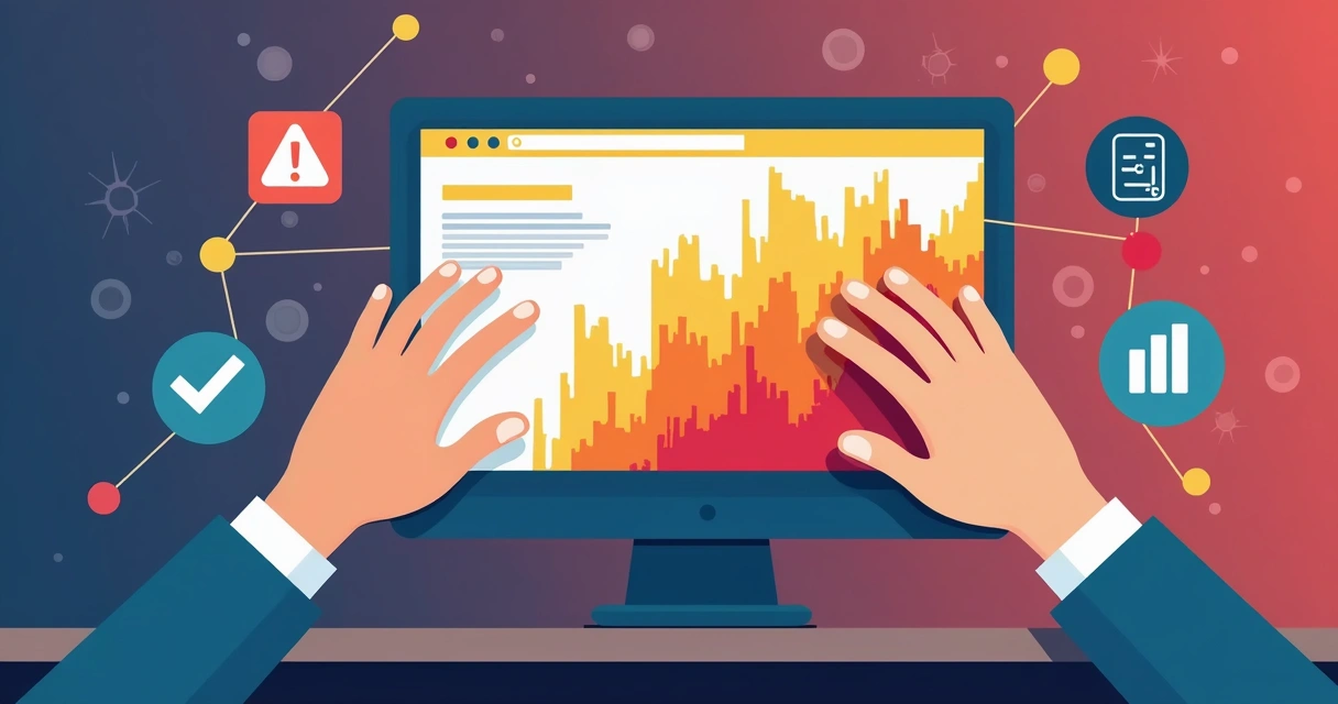 Mapa de calor em tela de computador revela áreas de interesse digital 