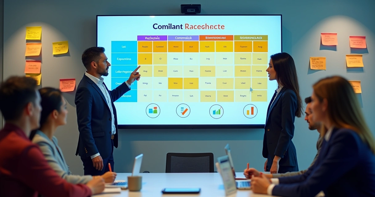 Gráfico colorido mostrando avaliação de competências de uma equipe 