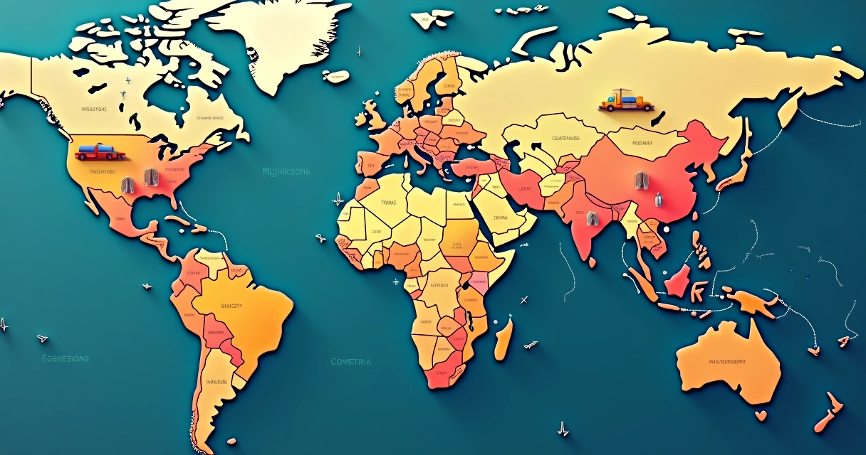 Mapa do Brasil com distribuição de galpões logísticos destacada por regiões 