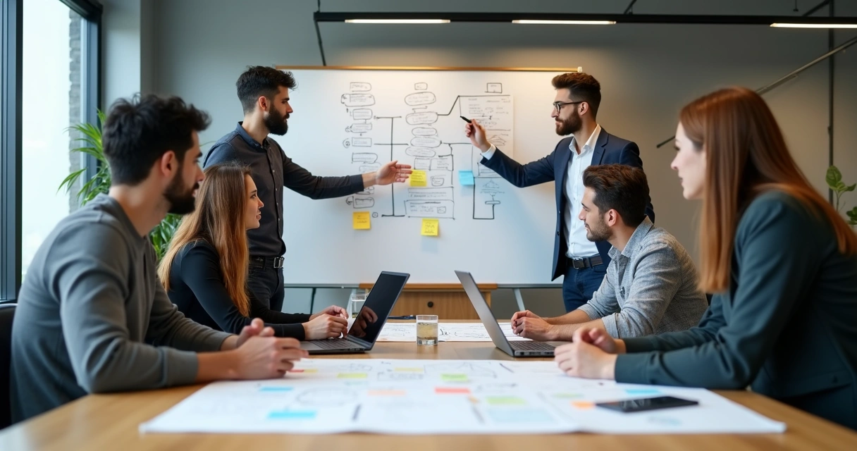 Mapeamento visual de processos por equipe de projeto 