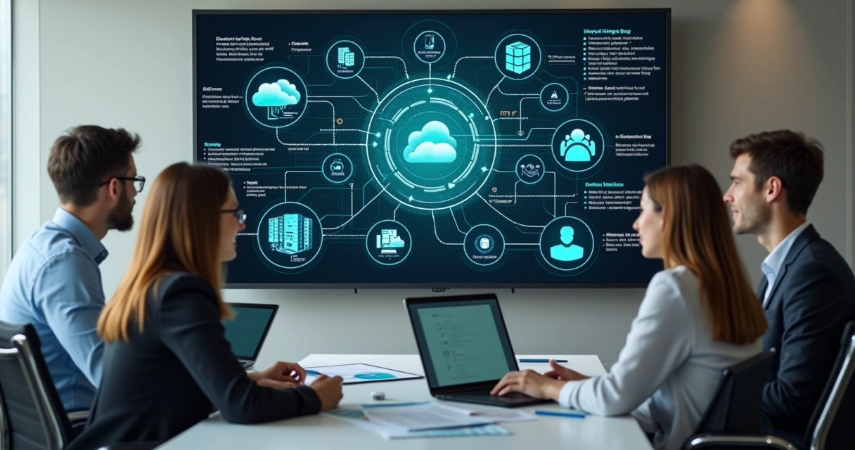 Painel com mapa de sistemas e integrações de TI 