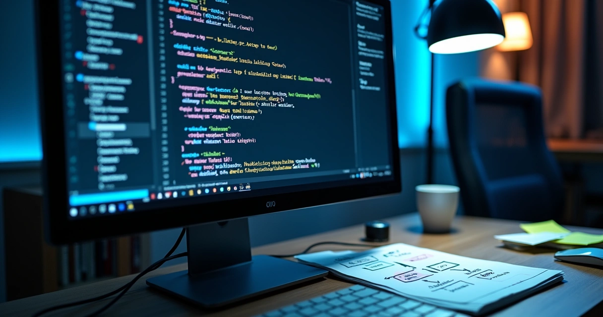 Exemplo de código de dados estruturados em tela escura 