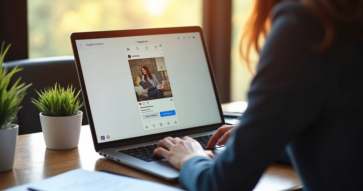 Pessoa usando marcações estratégicas para negócios no Instagram 
