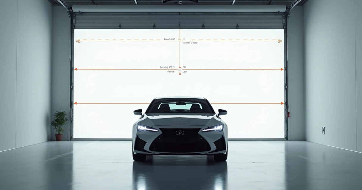 Marcações feitas na parede para regulagem de farol 