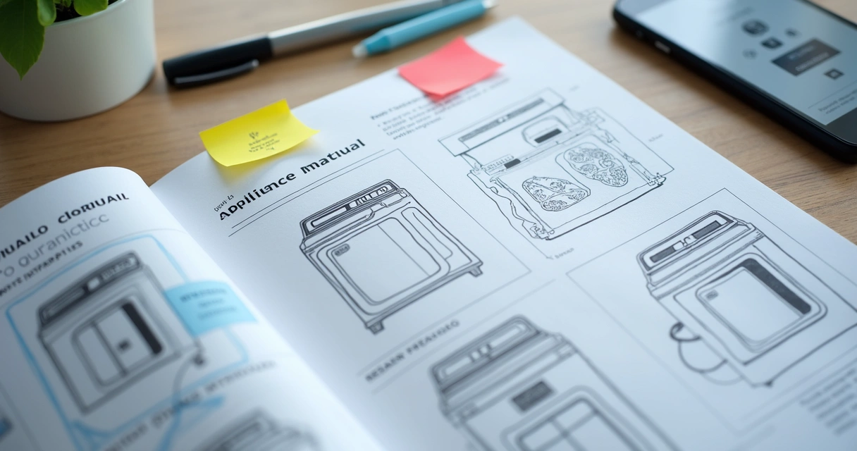 Manual com marcações coloridas para consulta rápida