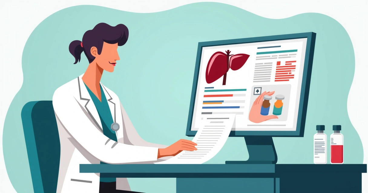 Interpretação avançada dos marcadores sorológicos da hepatite B 3 Profissional analisando resultados de exames de hepatite B