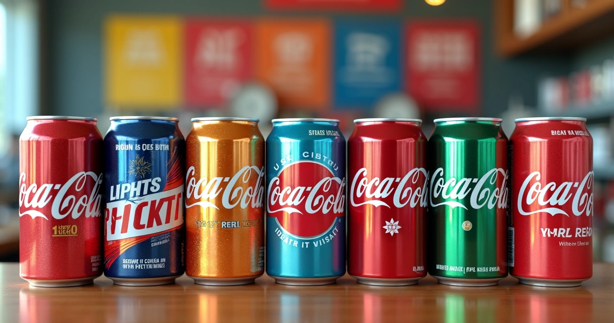 Diversos produtos de marcas concorrentes em cenário de campanha 