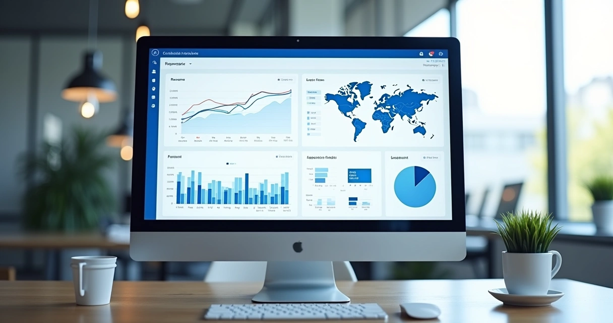Dashboard combining market intelligence and CRM revenue trends