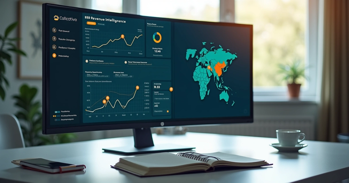 Revenue intelligence dashboard with market alerts and pricing trends