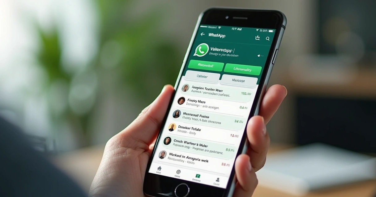 Celular com interface de campanha automatizada no WhatsApp 