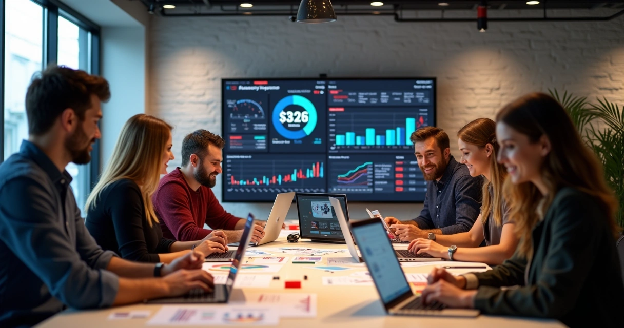 Equipe trabalhando em campanhas de marketing de conteúdo para Black Friday 