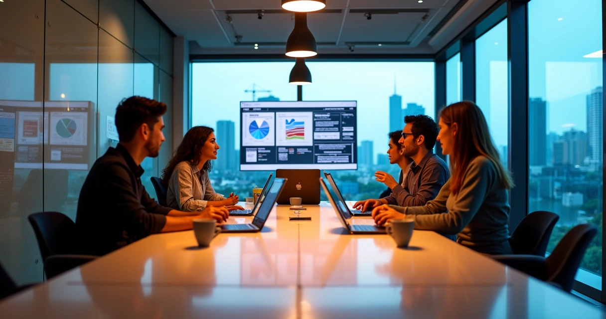 Equipe trabalhando com marketing digital em Curitiba 