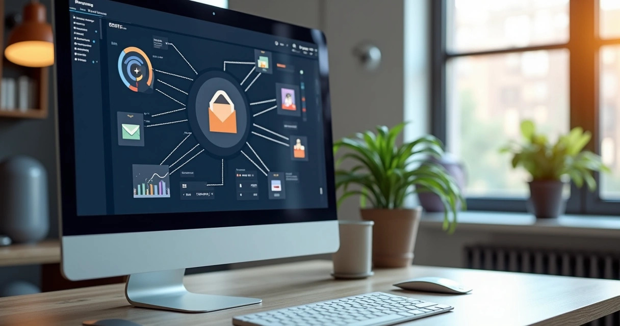 Dashboard de automação de marketing e integração de ferramentas digitais 