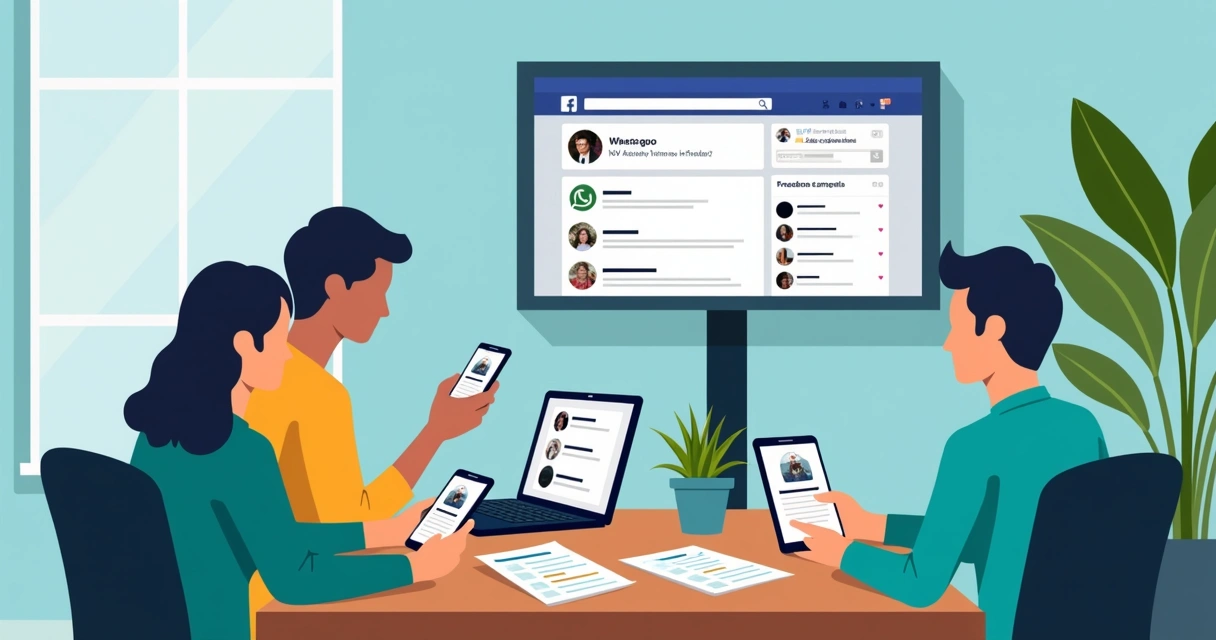 Campanha digital de marketing político com diferentes dispositivos 