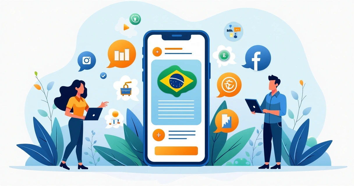 Campanha de marketing com posts e anúncios nas redes sociais 