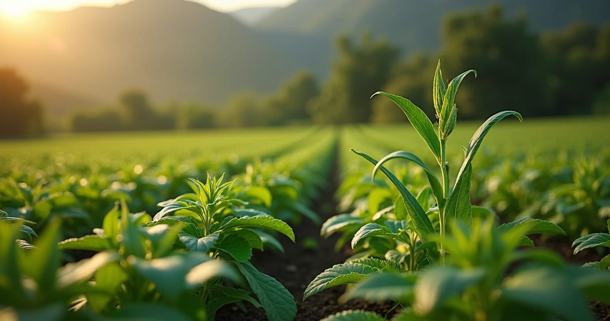 Página de marketplace agrícola com diferentes produtos agrícolas em laptops e smartphones 