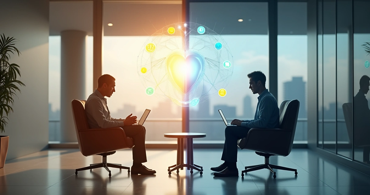 Side by side contrast of deep contemplative coaching and structured goal oriented coaching 