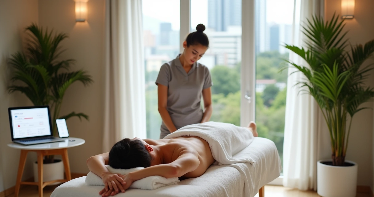 Massagista profissional atendendo cliente em ambiente discreto em Pinheiros 