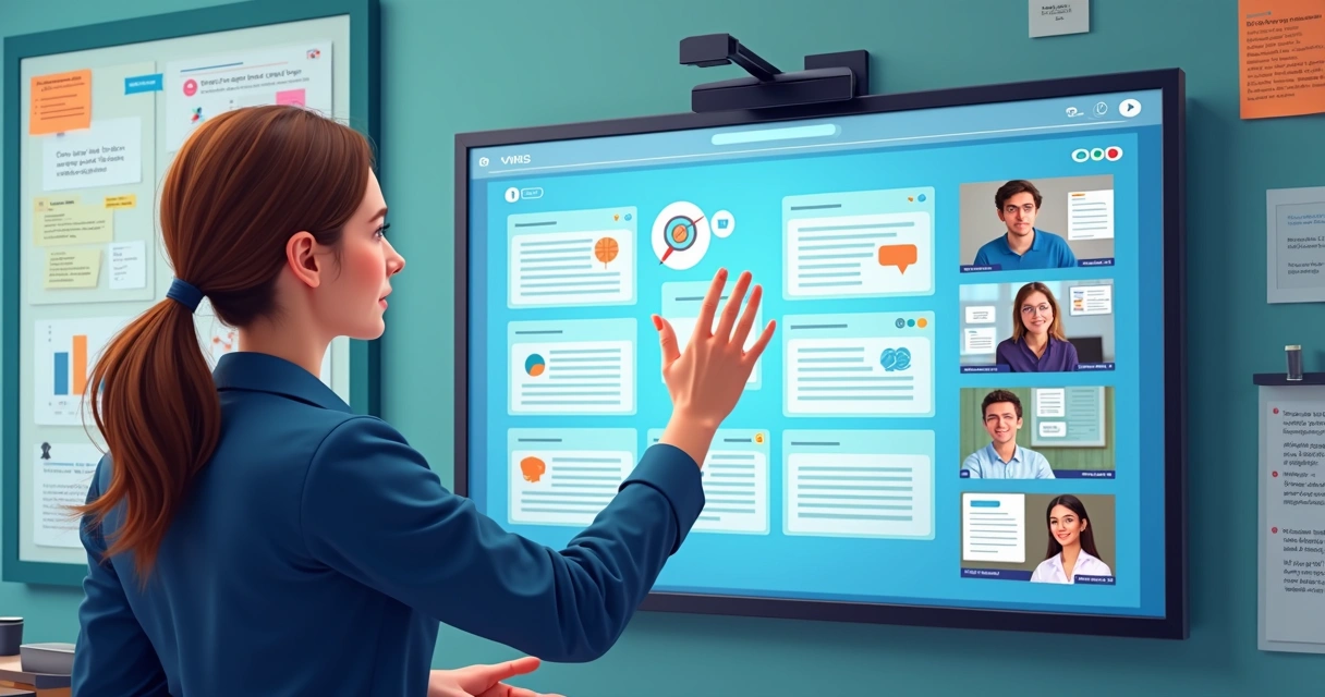 Instrutor interagindo ao vivo com alunos em masterclass online