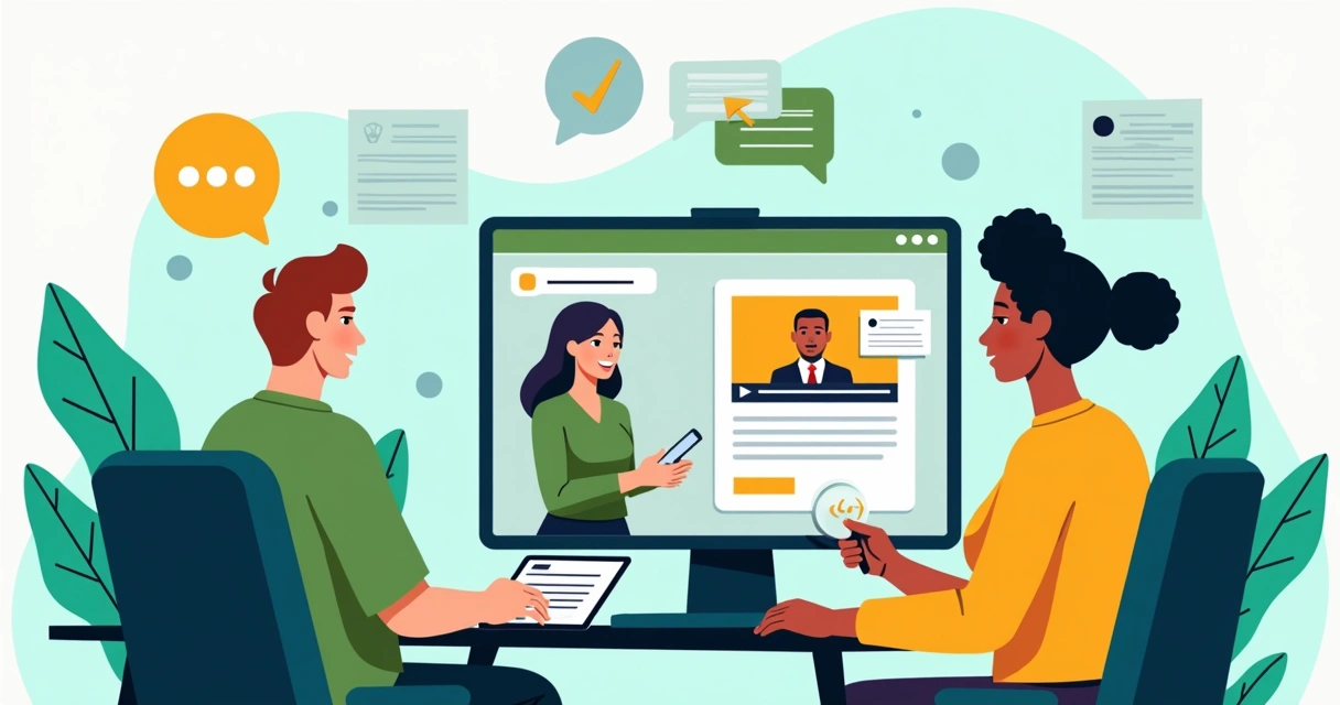 Equipe de comunicação adaptando materiais digitais para acessibilidade 