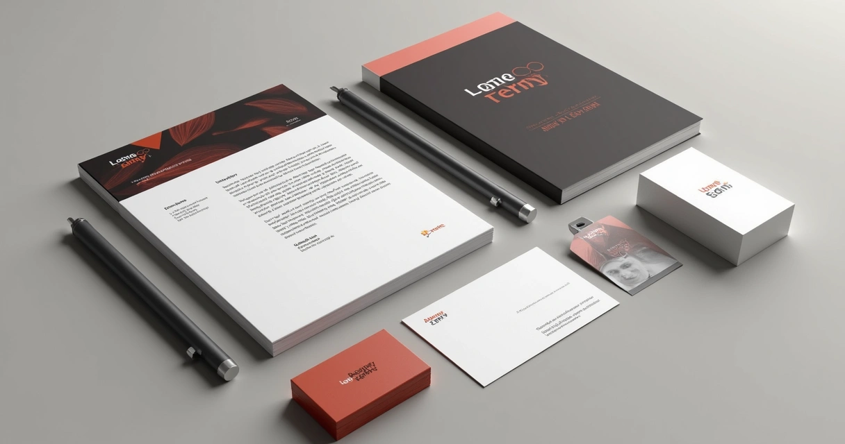 Materiais gráficos personalizados com identidade visual consistente 