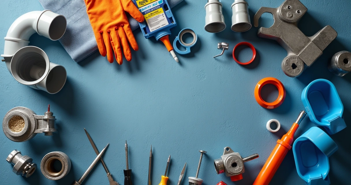 Ferramentas e materiais para instalar válvula de retenção 