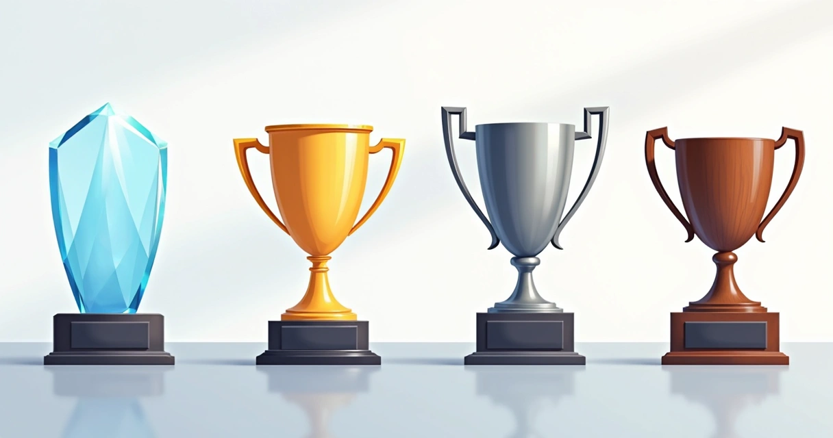 Comparativo entre materiais para troféus empresariais 