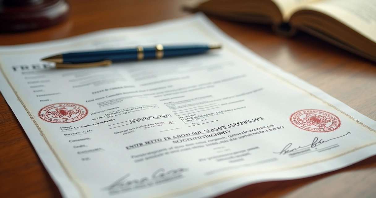 Matrícula de imóvel e certidões sobre mesa de cartório